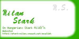 milan stark business card
